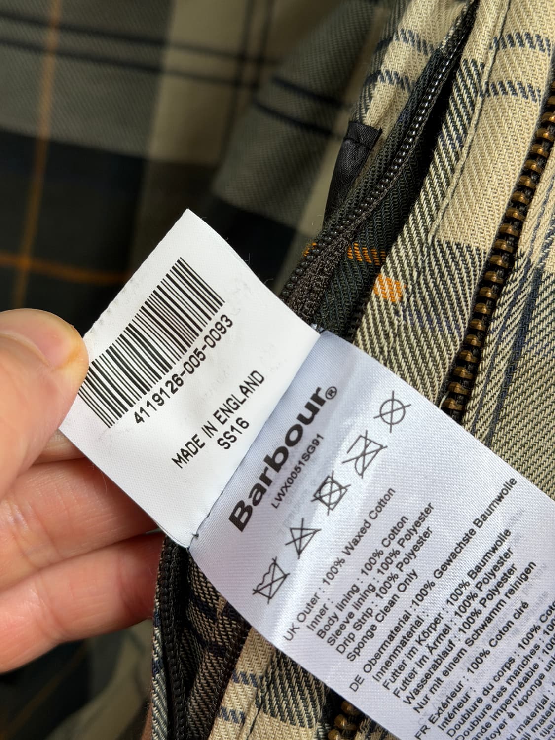 Barbour 바버 비드넬 왁스드 자켓 카키 UK 6 상품이미지8