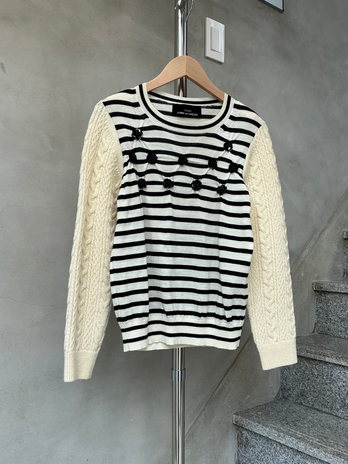 꼼데가르송 트리콧 니트 상품이미지1