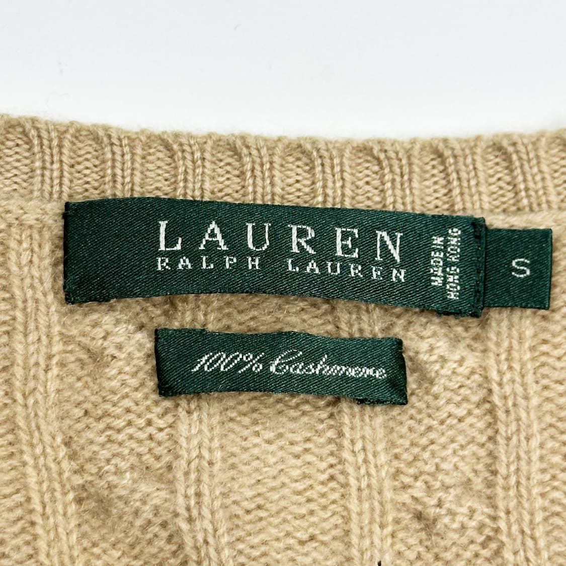 (오염존재) 폴로 랄프로렌 캐시미어 100 여성 꽈배기 니트 상품이미지5