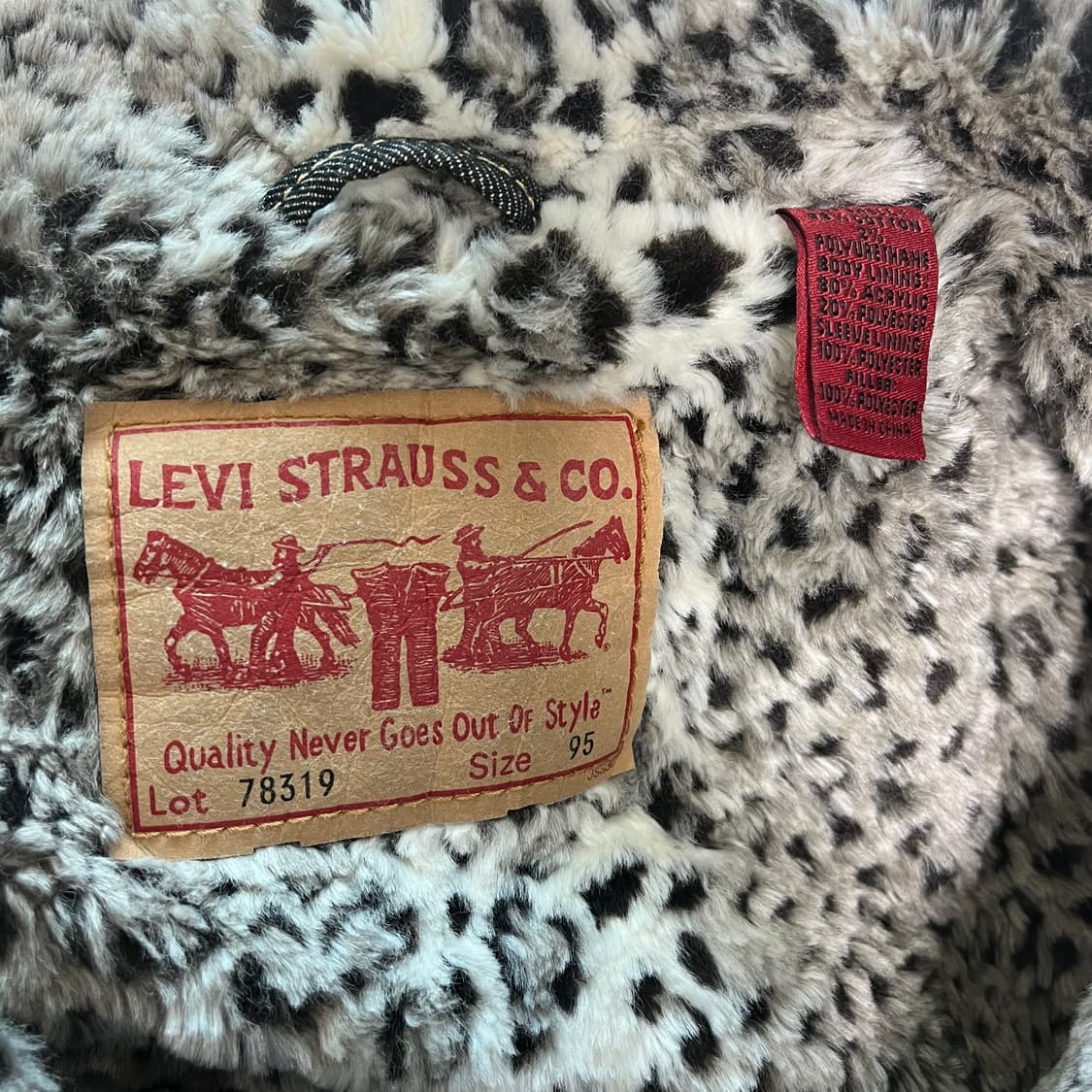 리바이스 레오파드 양털 데님 트러커 자켓 레드탭 상품이미지3