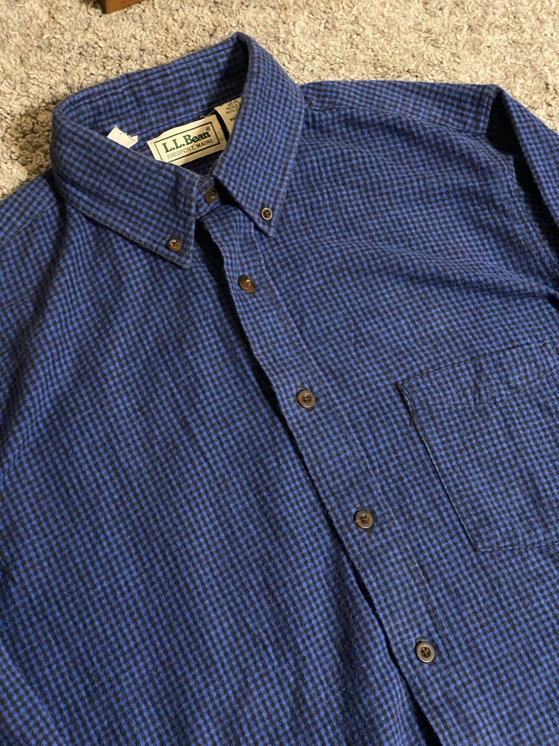 80s L.L.Bean Gingham Check Shirt 상품이미지5
