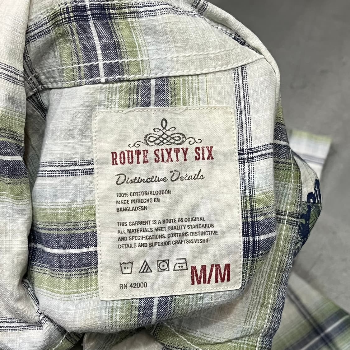  Route sixty six 그래픽 체크 하프 셔츠 y16330 상품이미지6