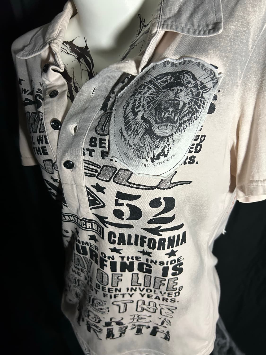 teshio patch detailed y2k kara tee 상품이미지3