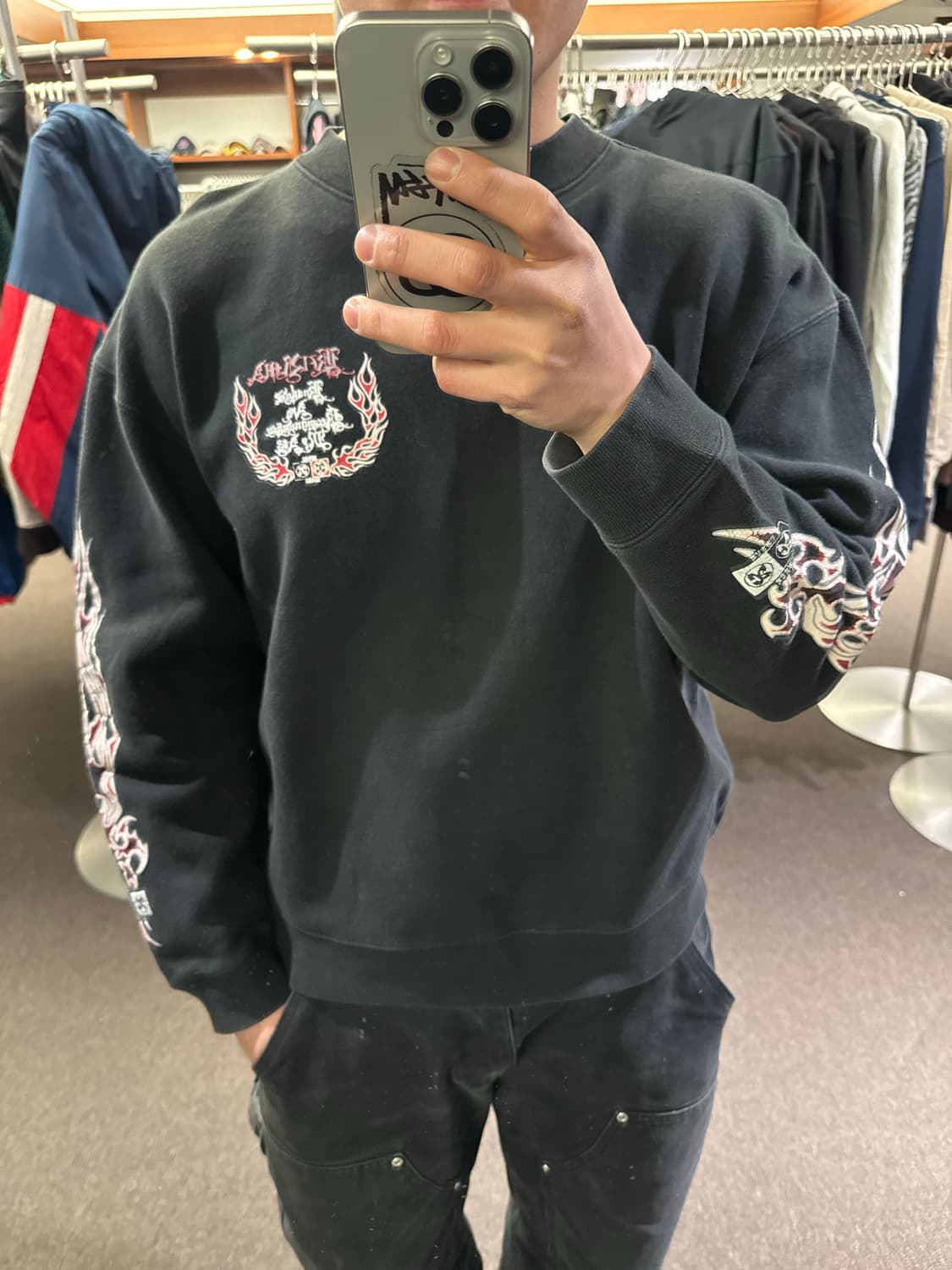 L)KARMA 빈티지 프린팅 스웻셔츠 상품이미지1