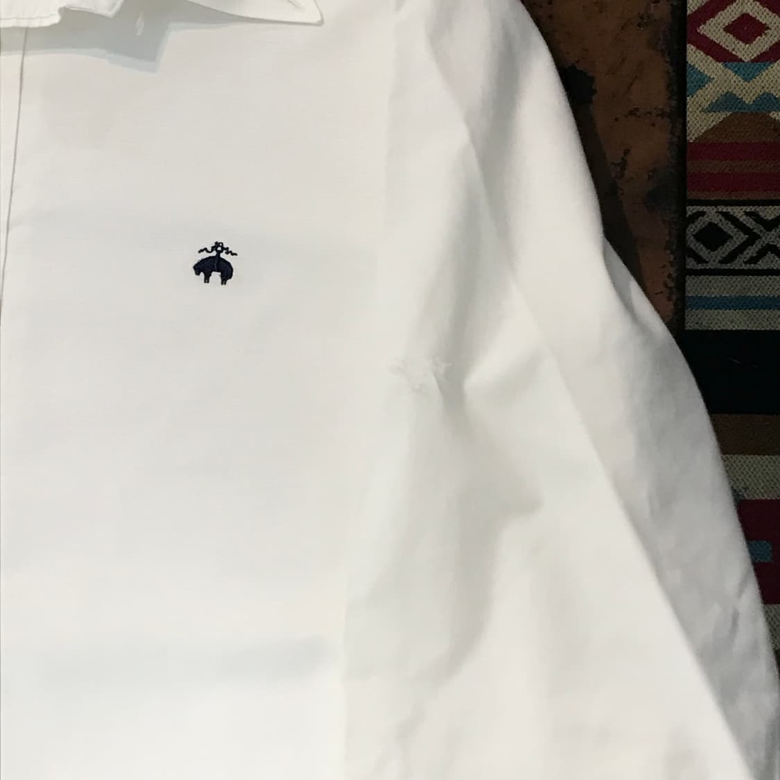 브룩스브라더스 화이트 옥스포드 셔츠 남성 110 사이드 상품이미지4