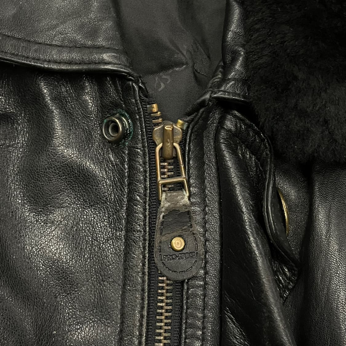 [정품/100] 프로스펙스 블랙 가죽 무스탕 자켓 b19 상품이미지6
