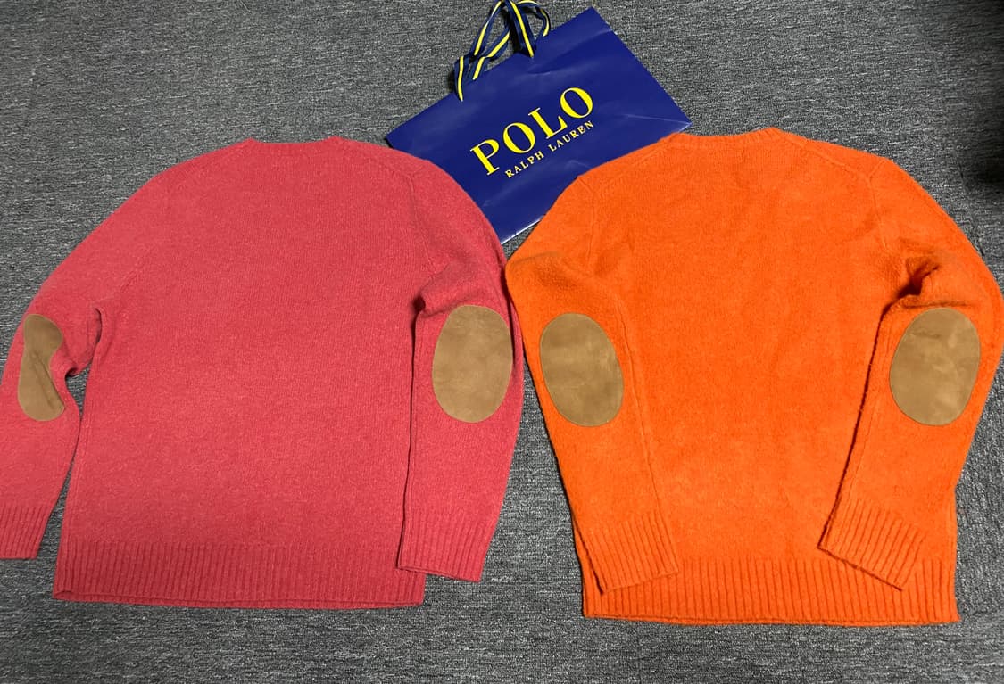 [반값이하급처] 폴로 최신QR 울캐시미어 엘보 패치 니트 상품이미지5