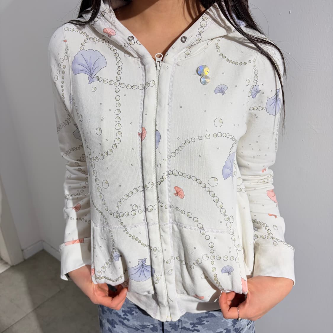 Tsumori chisato 조개 진주 후드집업 상품이미지4