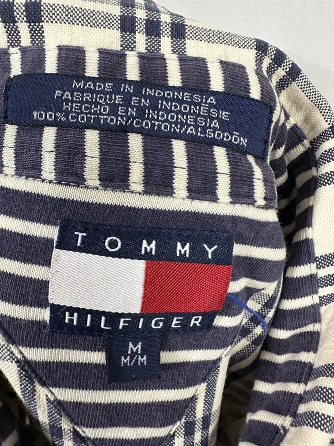 [M] TOMMY HILFIGER 타미 오리지널로고 빈티지 코튼체크셔츠 상품이미지4