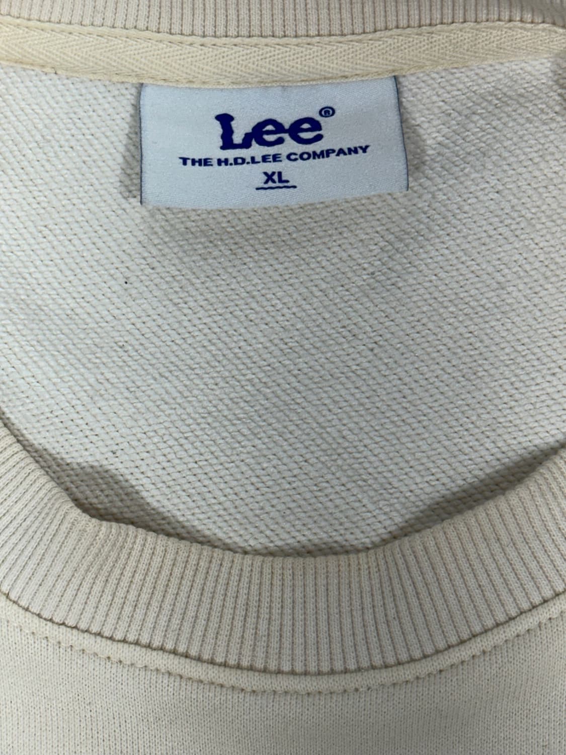 리 아이보리 빅 로고 오버핏 맨투맨 XL 상품이미지5