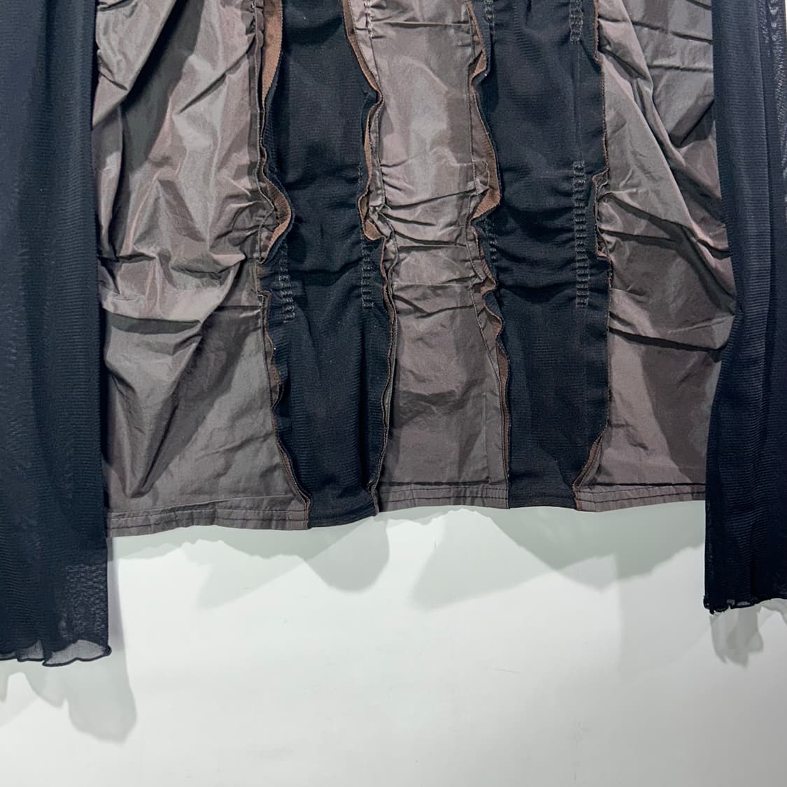 [JPN] 빈티지 셔링 시스루 블라우스 상품이미지4