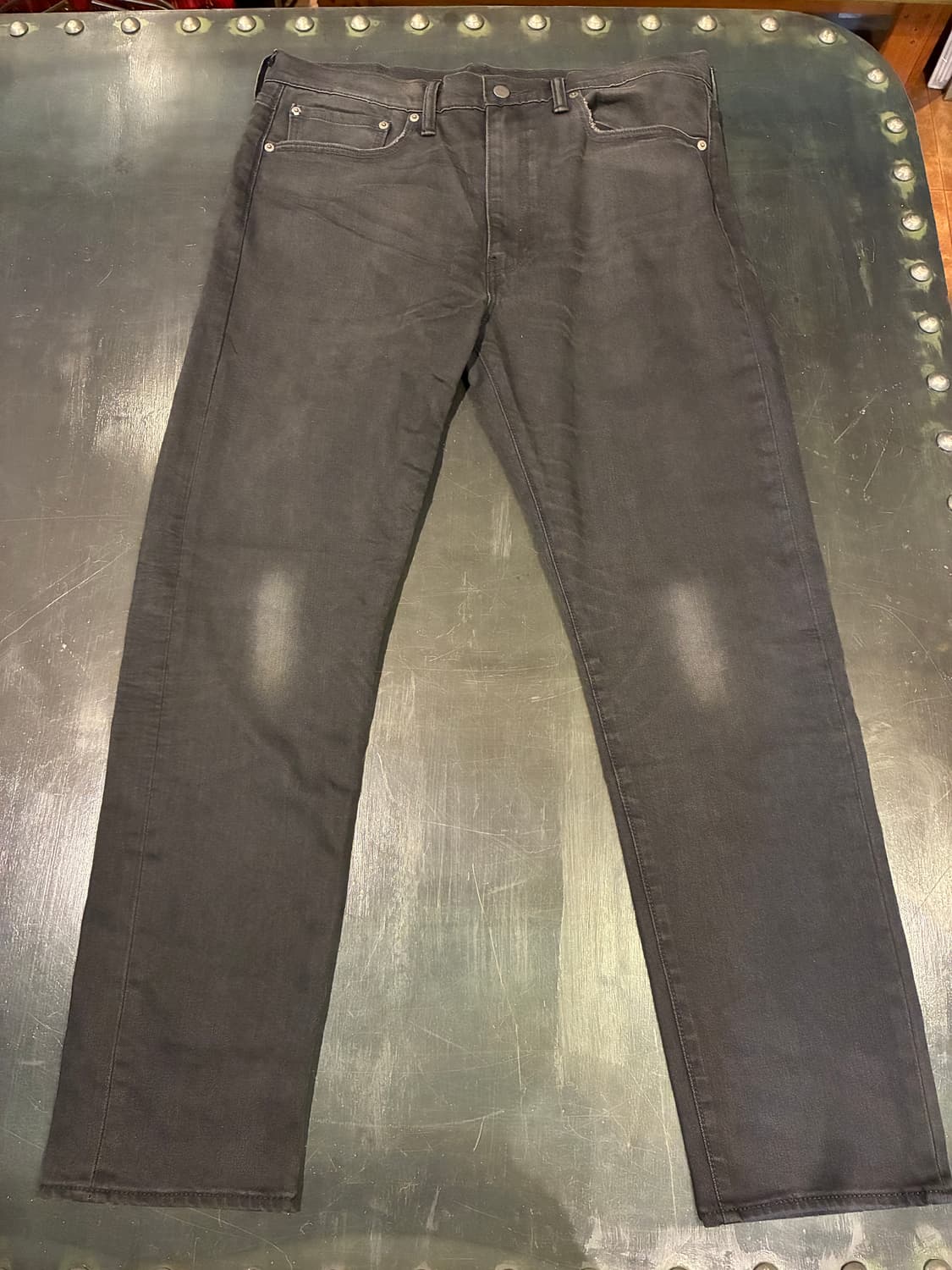 36/32) 리바이스 522 스트레이트 워싱 블랙 데님 상품이미지1