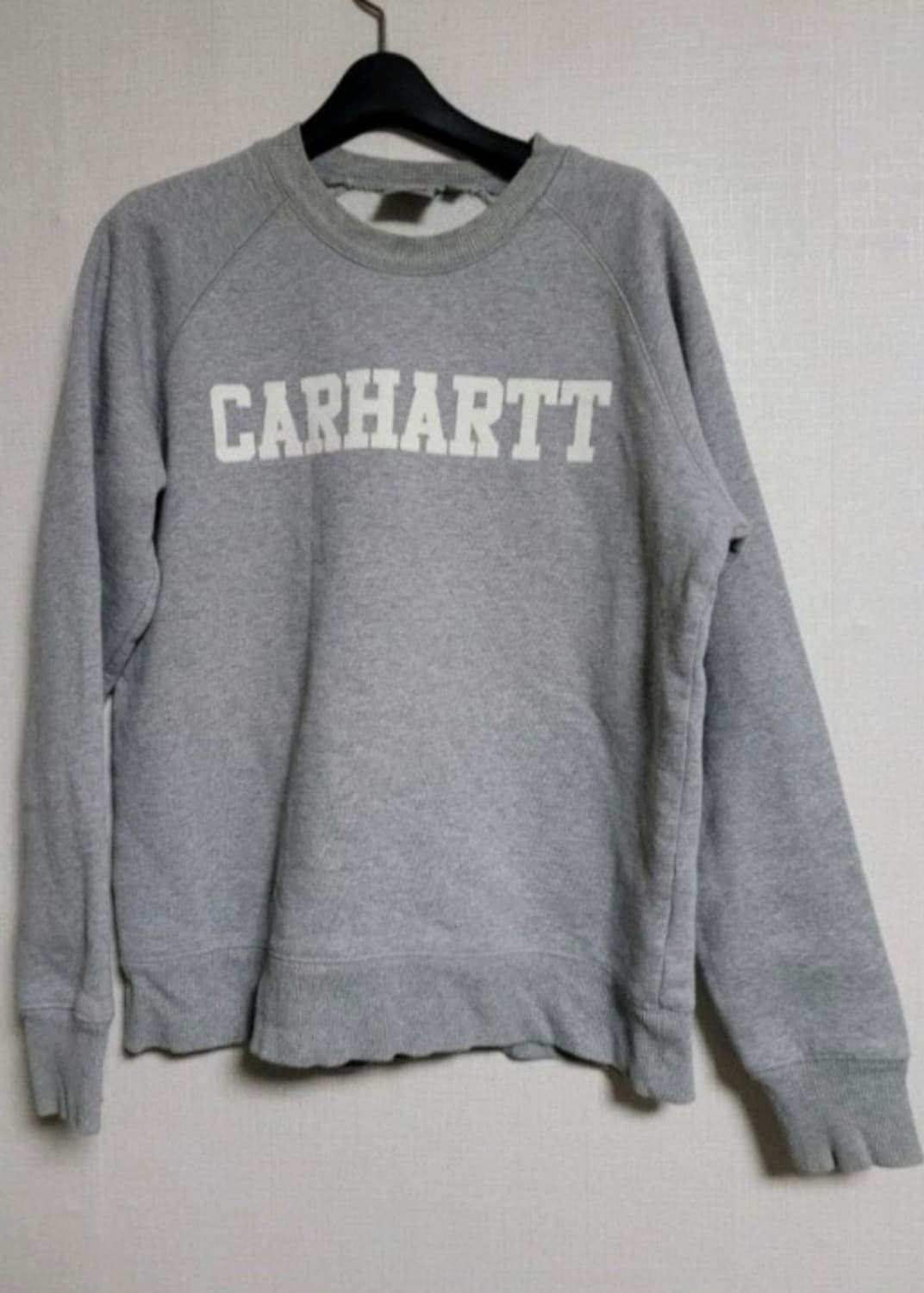 칼하트 Faculty 로고 맨투맨  안감 기모 회색 S 상품이미지1