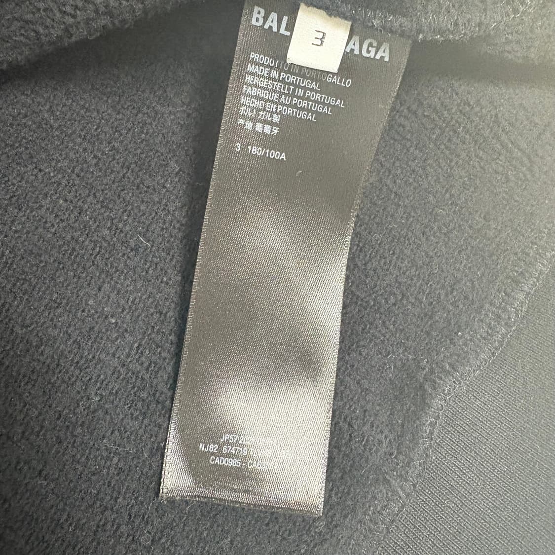 Balenciaga 자수로고 집업 후디 / 표기 사이즈 3 (180/10 상품이미지6