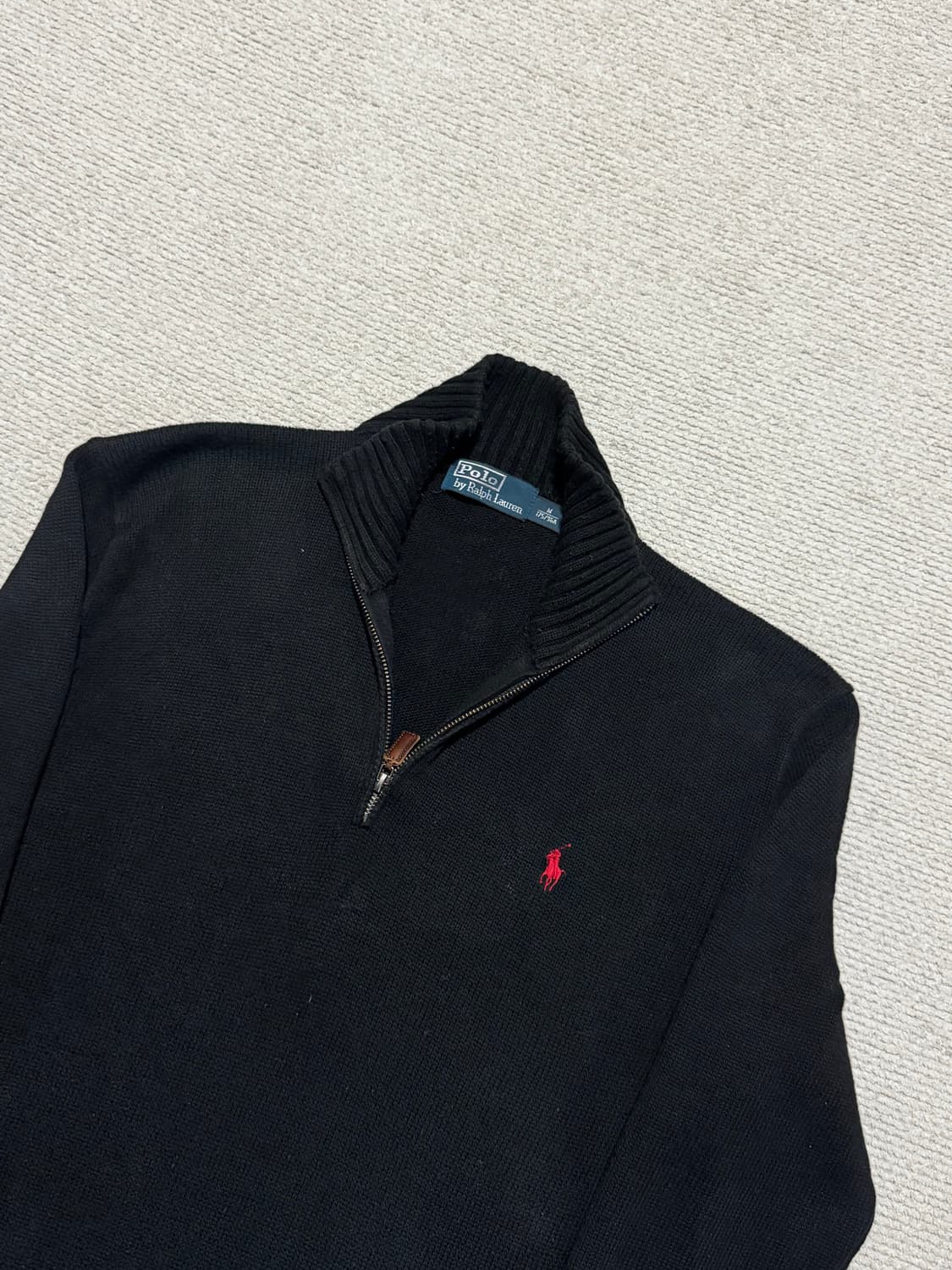 폴로랄프로렌 블랙 쿼터집업 M사이즈 상품이미지2