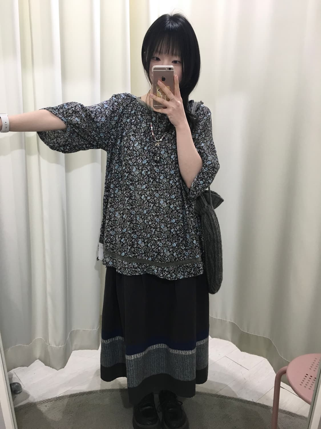 mori girl flower blouse 상품이미지3