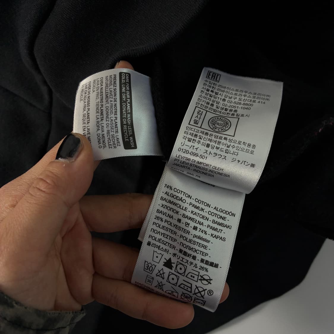 Levi's 리바이스 스펠아웃 아치로고 후드집업 상품이미지6