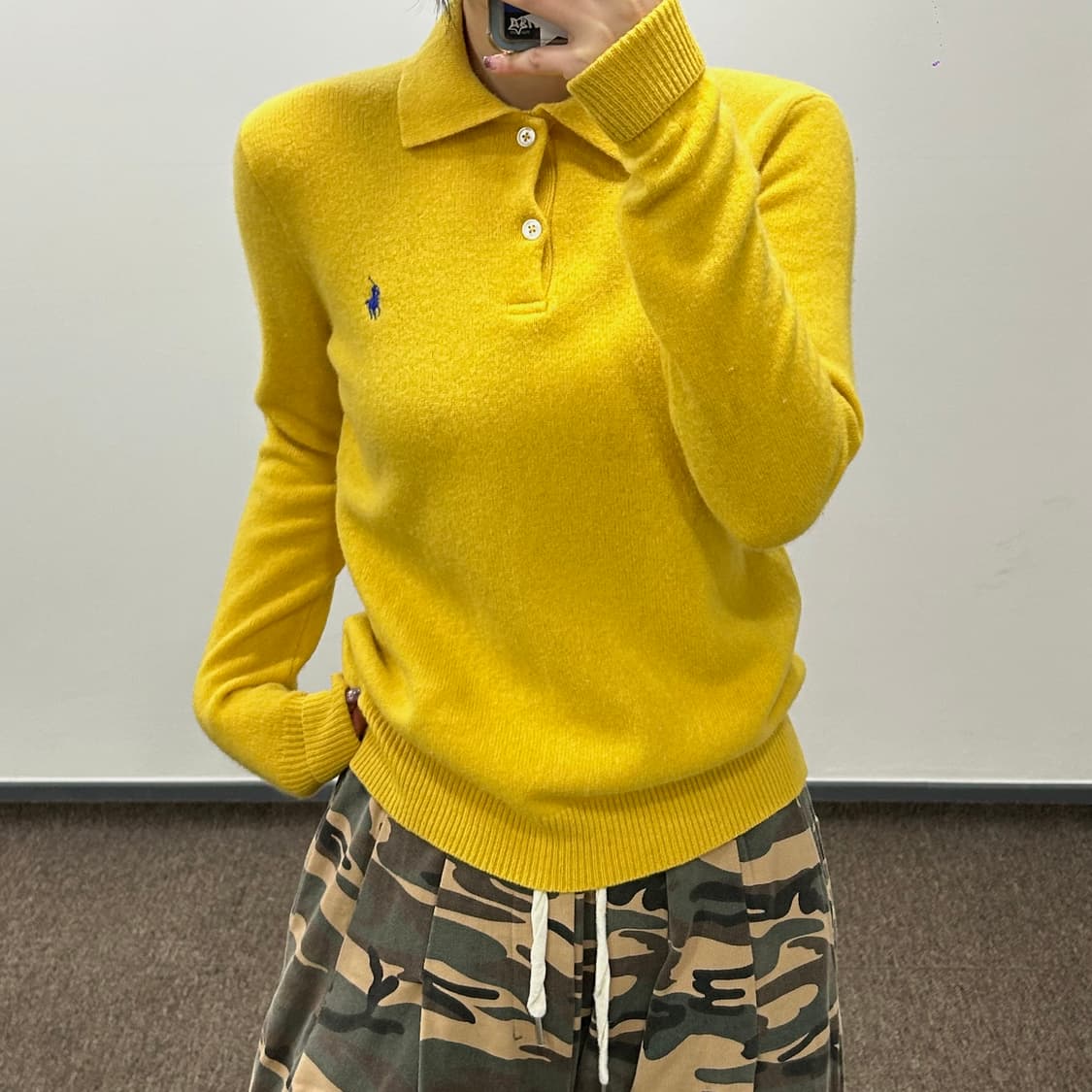 Polo 폴로 블루포니 옐로우 카라 니트 상품이미지2