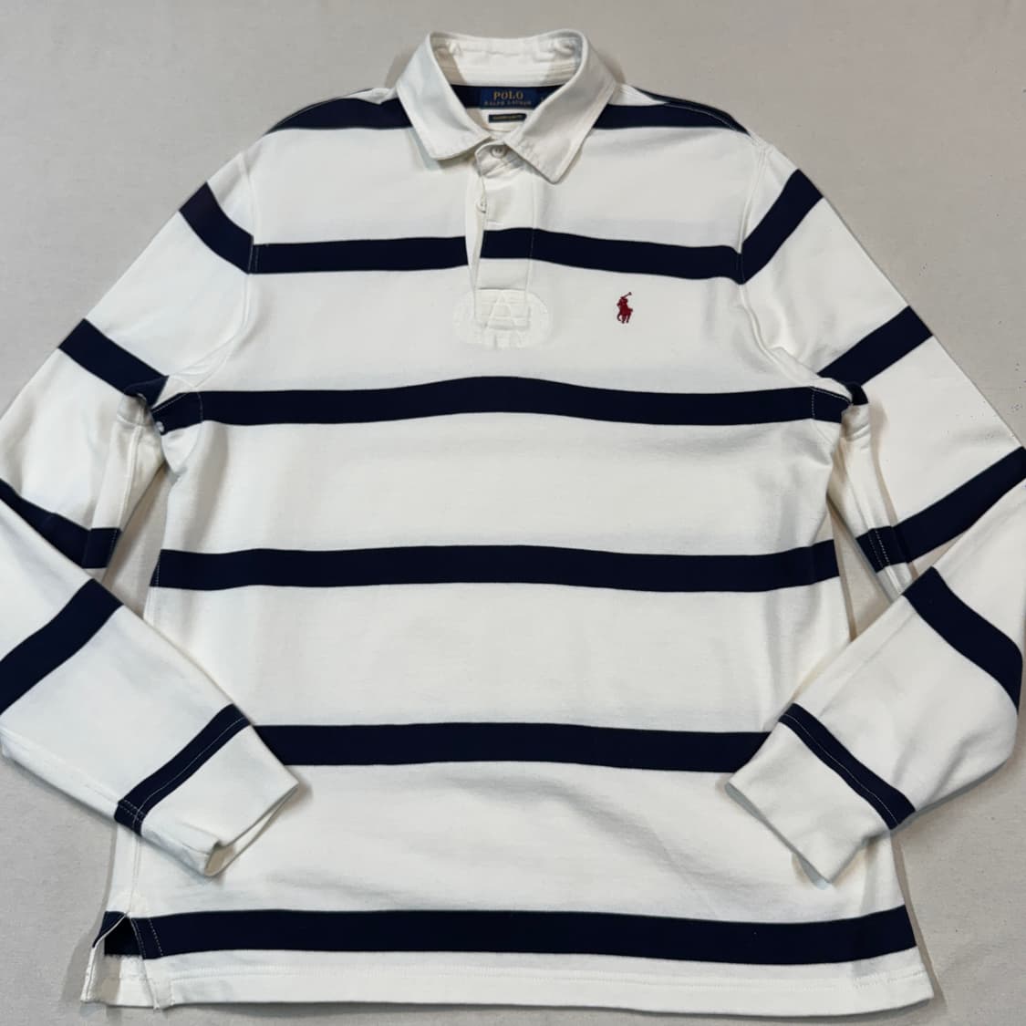 L) 폴로 랄프로렌 단가라 럭비티 긴팔 카라티 신형 큐알탭 상품이미지2