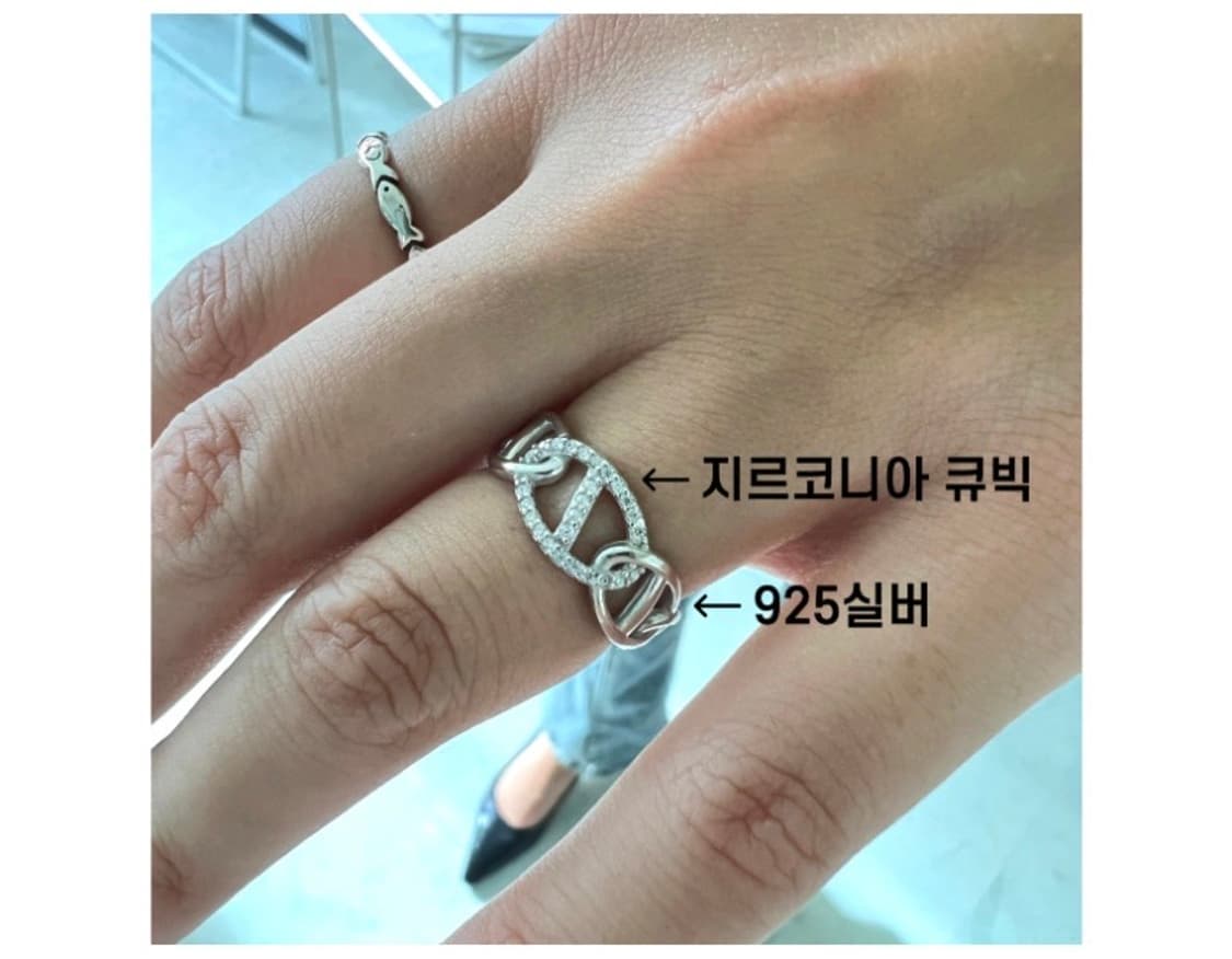 새상품)925실버 오픈 큐빅 링 상품이미지4