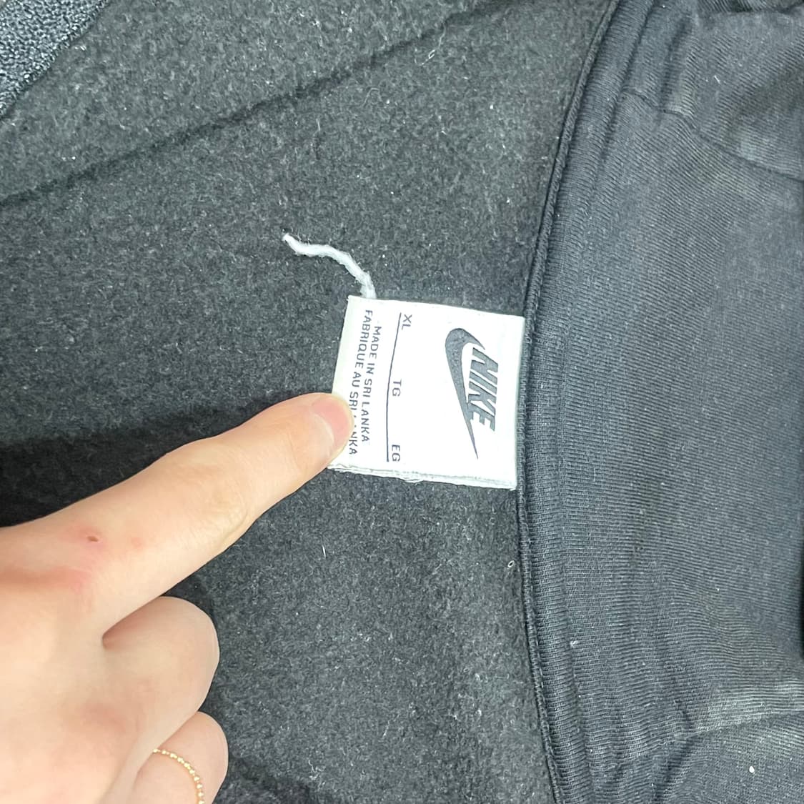 나이키 스펠로고 블랙 풀집업 기모 후드집업 여성XL 상품이미지5