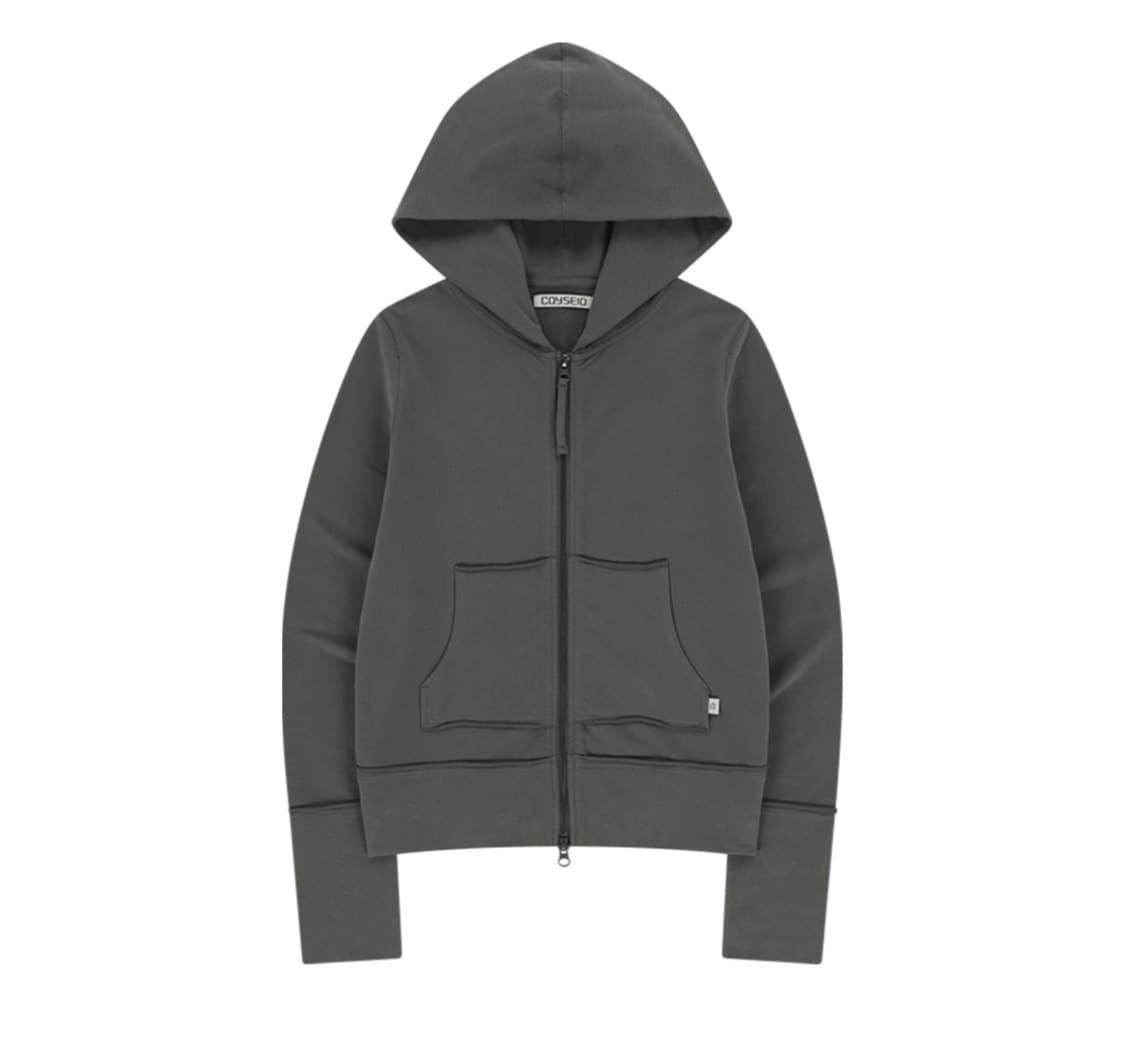 코이세이오 스티치 후드집업 차콜  상품이미지1