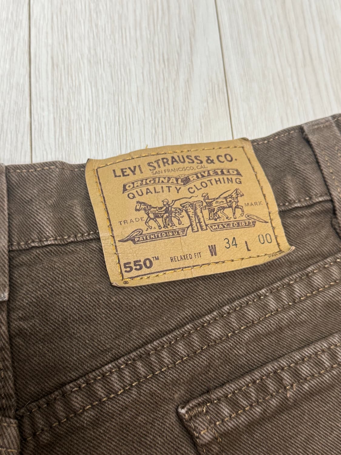 90s 빈티지 리바이스 550 브라운 (34, usa made) 상품이미지6