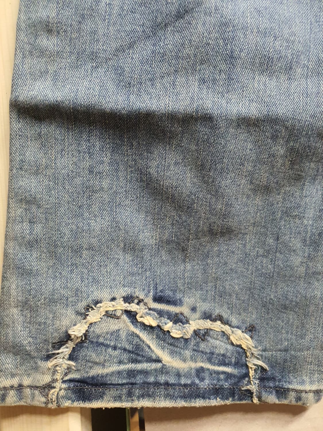 재패니즈 빈티지 워싱 무파 데님진 31 상품이미지8