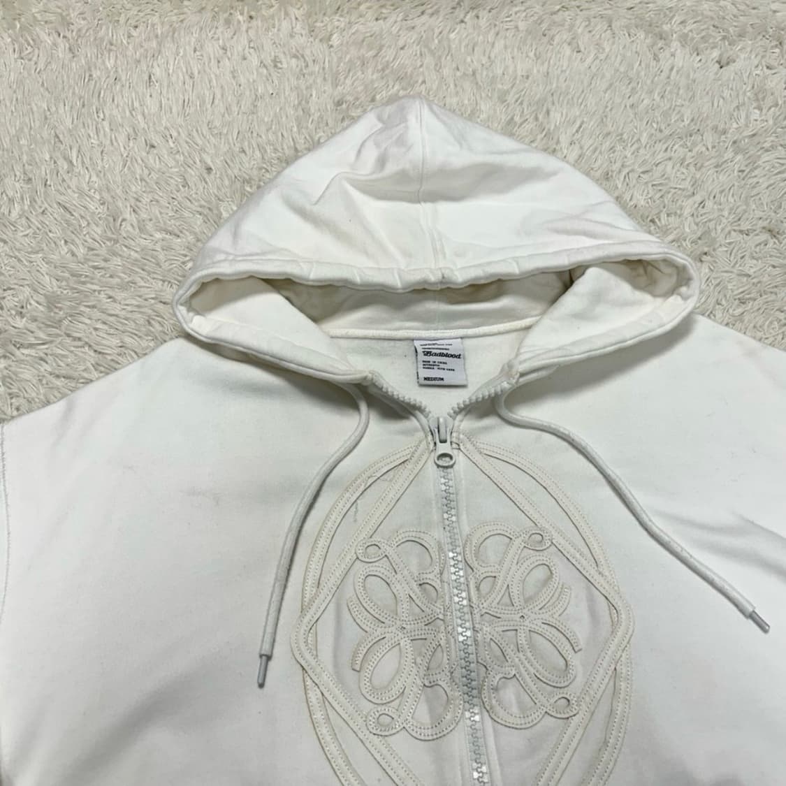 배드블러드 레더패치 투웨이 후드집업 상품이미지2