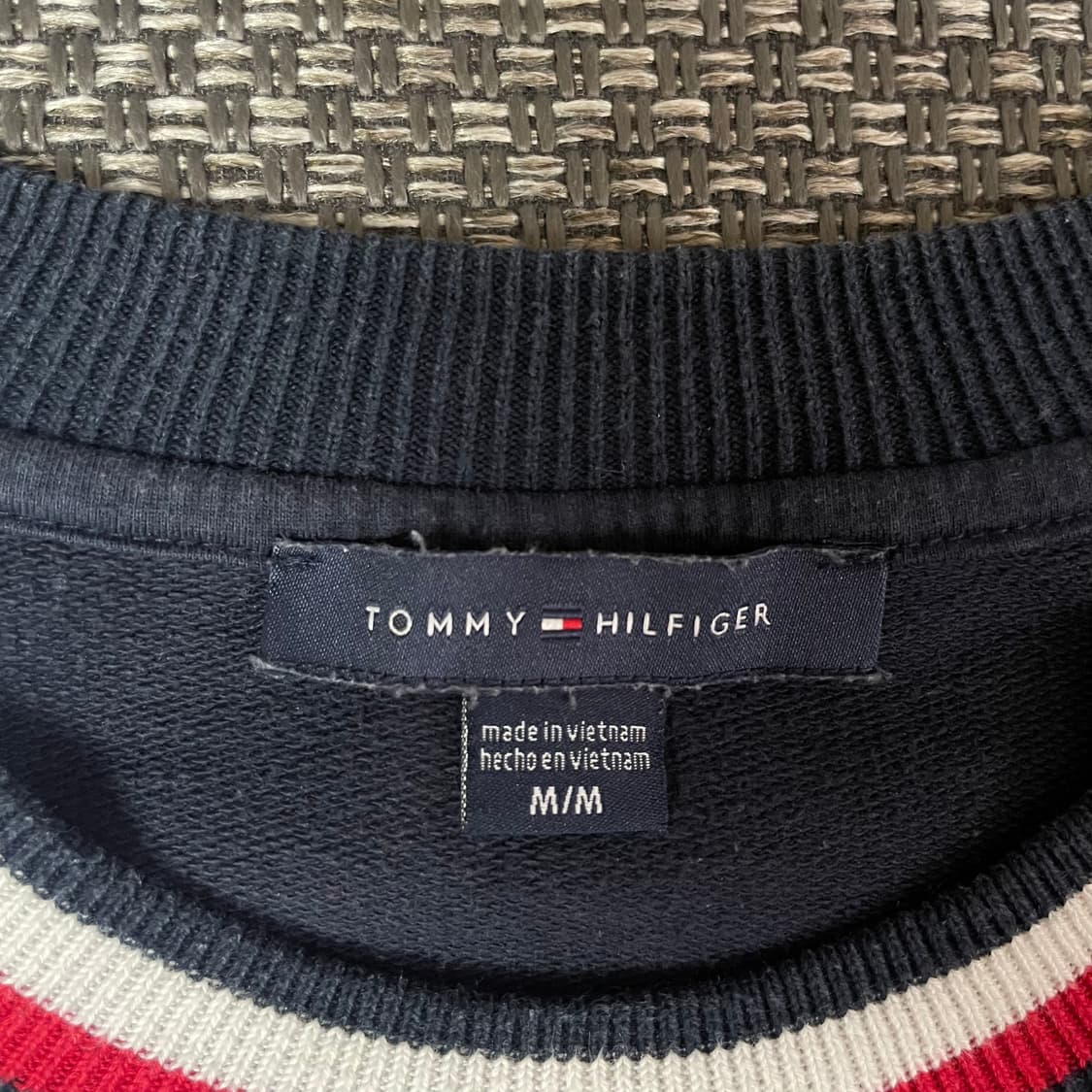 타미힐피거 빅로고 배색 크루넥 스웻 맨투맨 M 상품이미지5