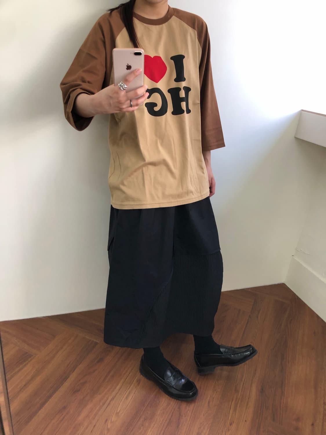 [새상품] 히스테릭 글래머 I♥️HG 래글런 7부 소매 티셔츠 상품이미지4