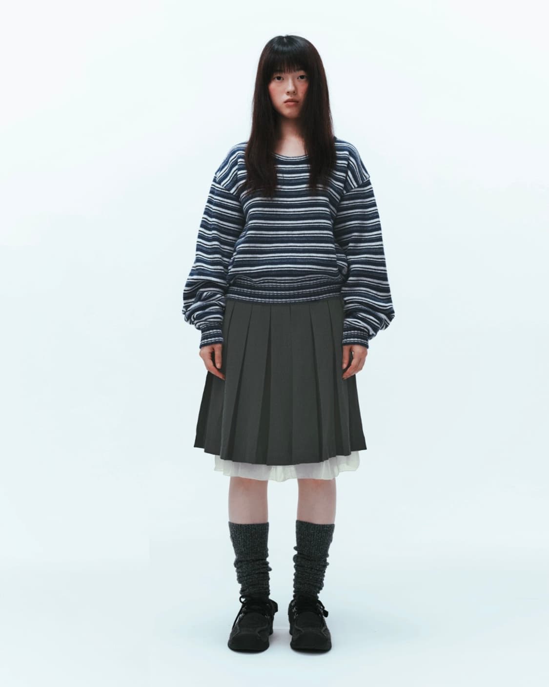 COYSEIO DOUBLE WAISTED PLEATS SKIRT 상품이미지2