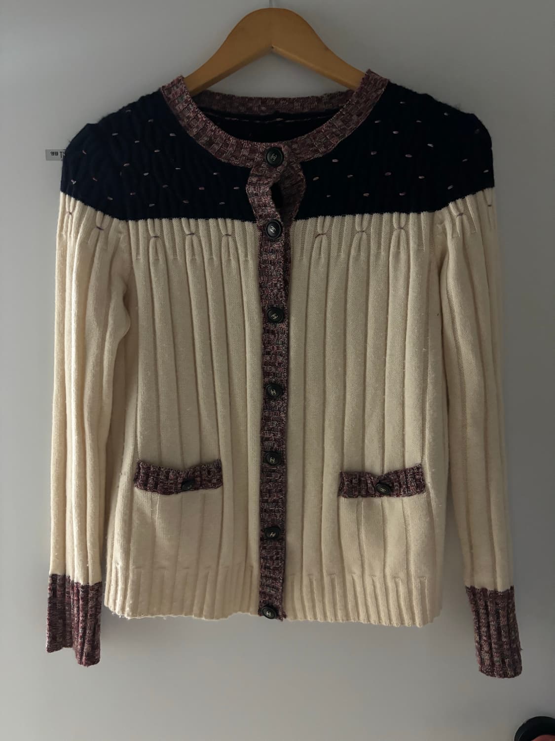 샤넬 빈티지 캐시미어 가디건  상품이미지1