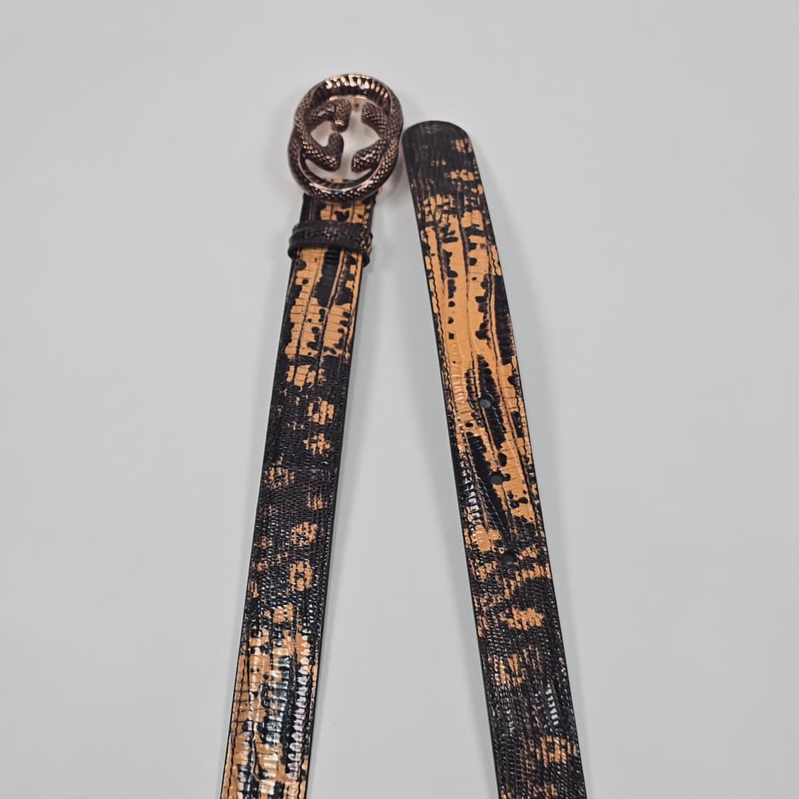 구찌 더블 G 리쟈드 프린트 벨트 ( 80 ) 상품이미지6