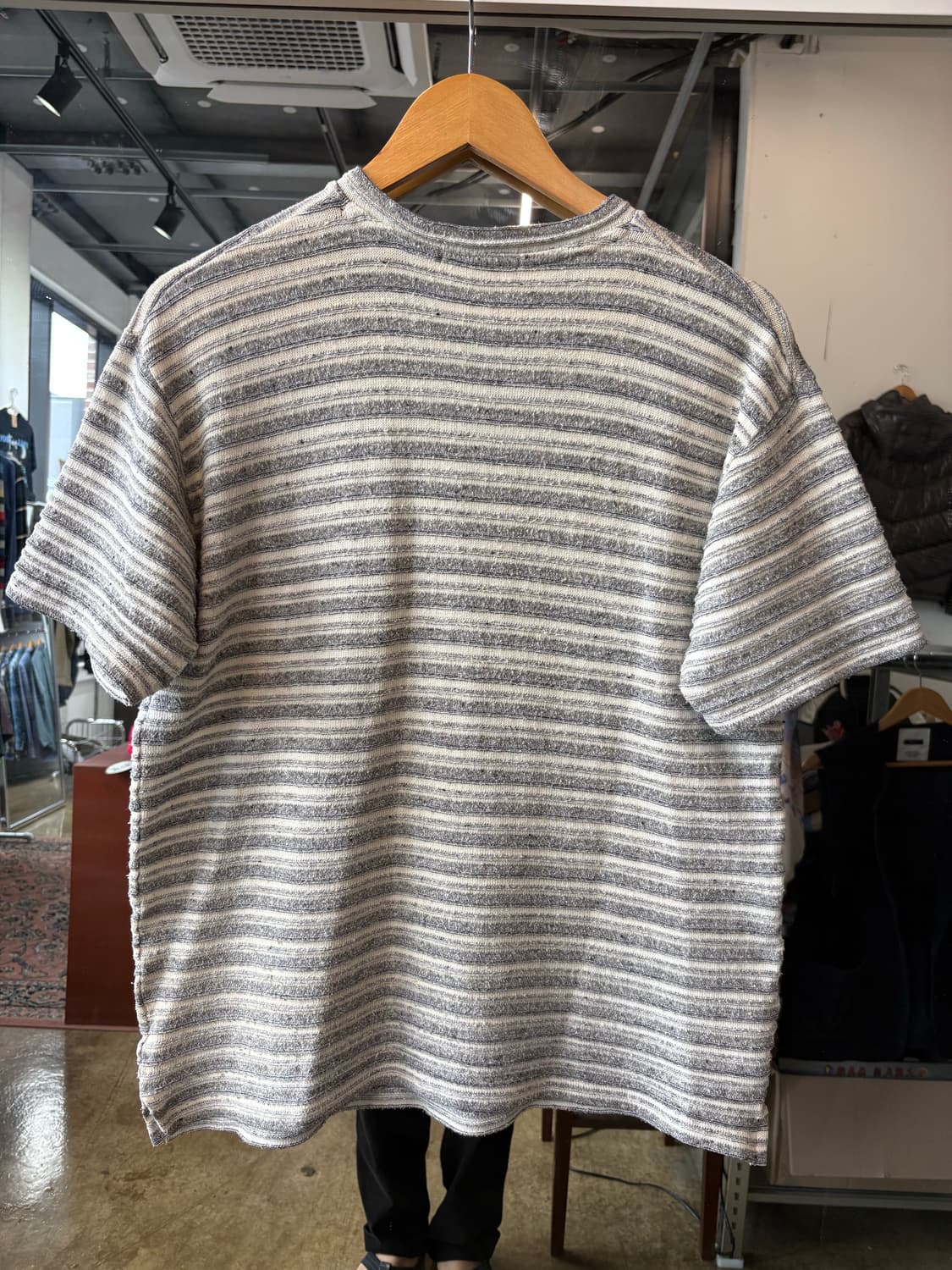 Stripe terry Henley Neck 상품이미지6