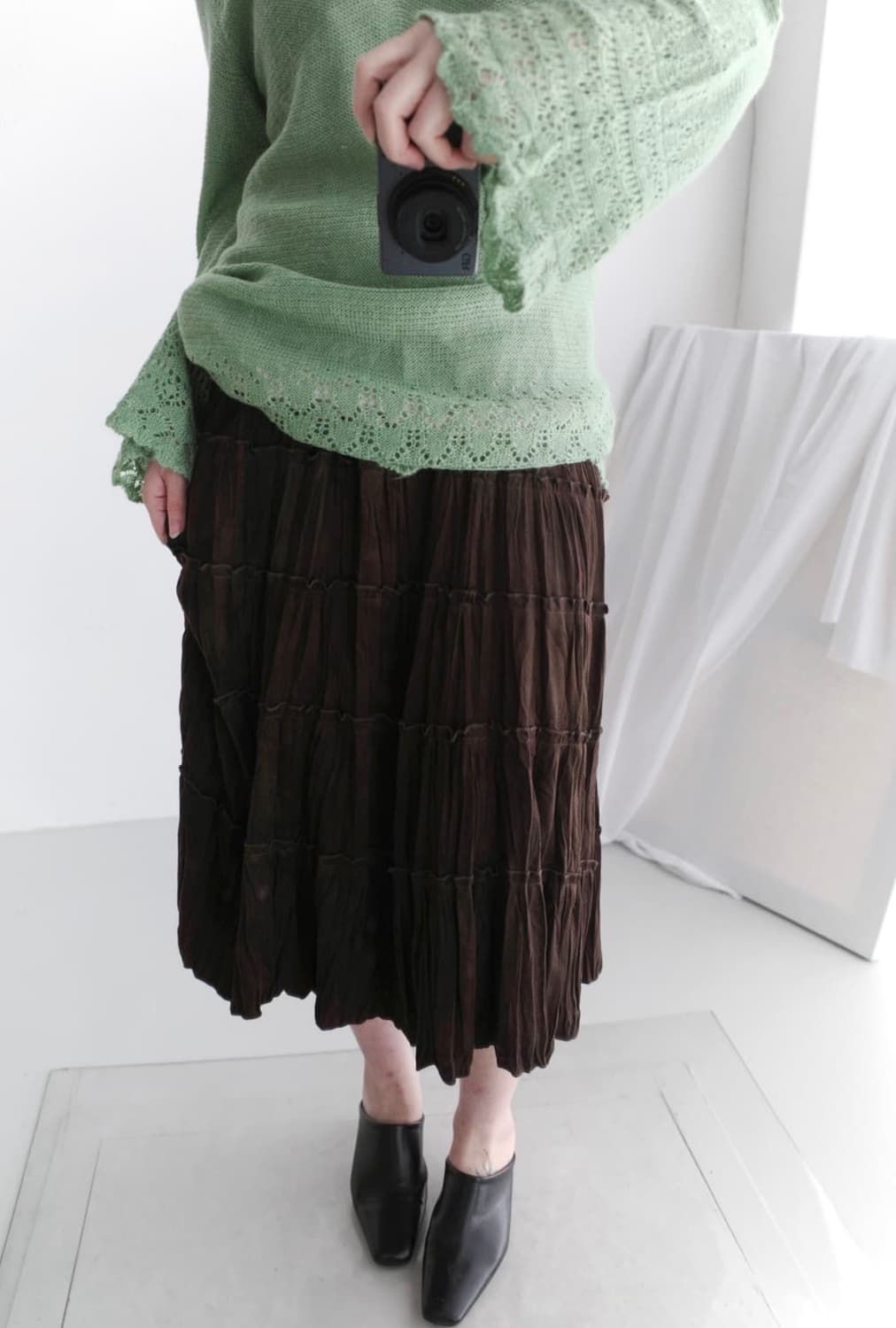 suede line skirt 상품이미지2