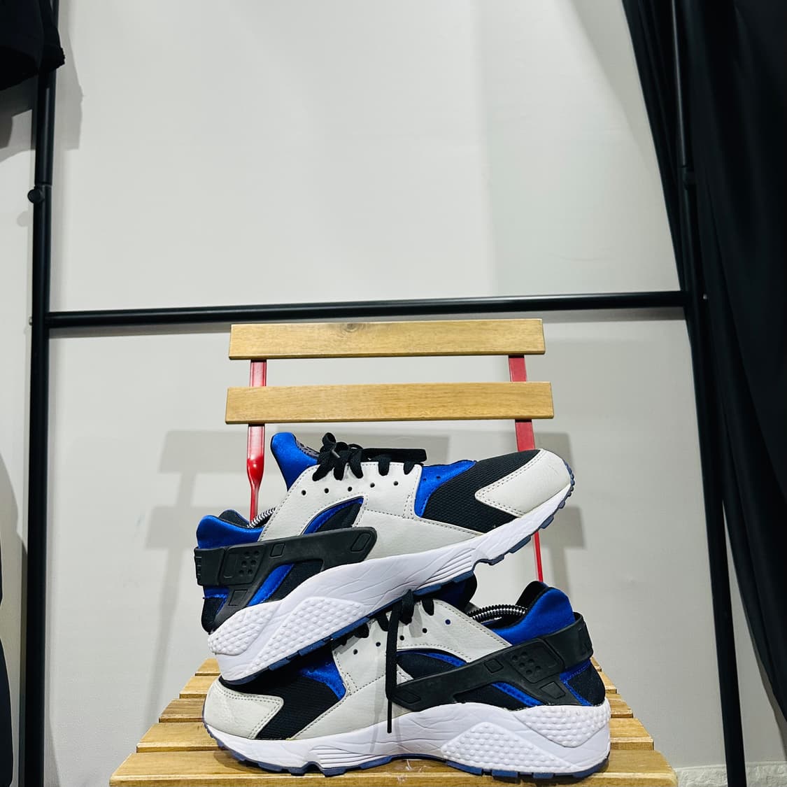 285) 나이키 운동화 남성 남자 신발 허라취 운동화 블루 블랙 상품이미지9