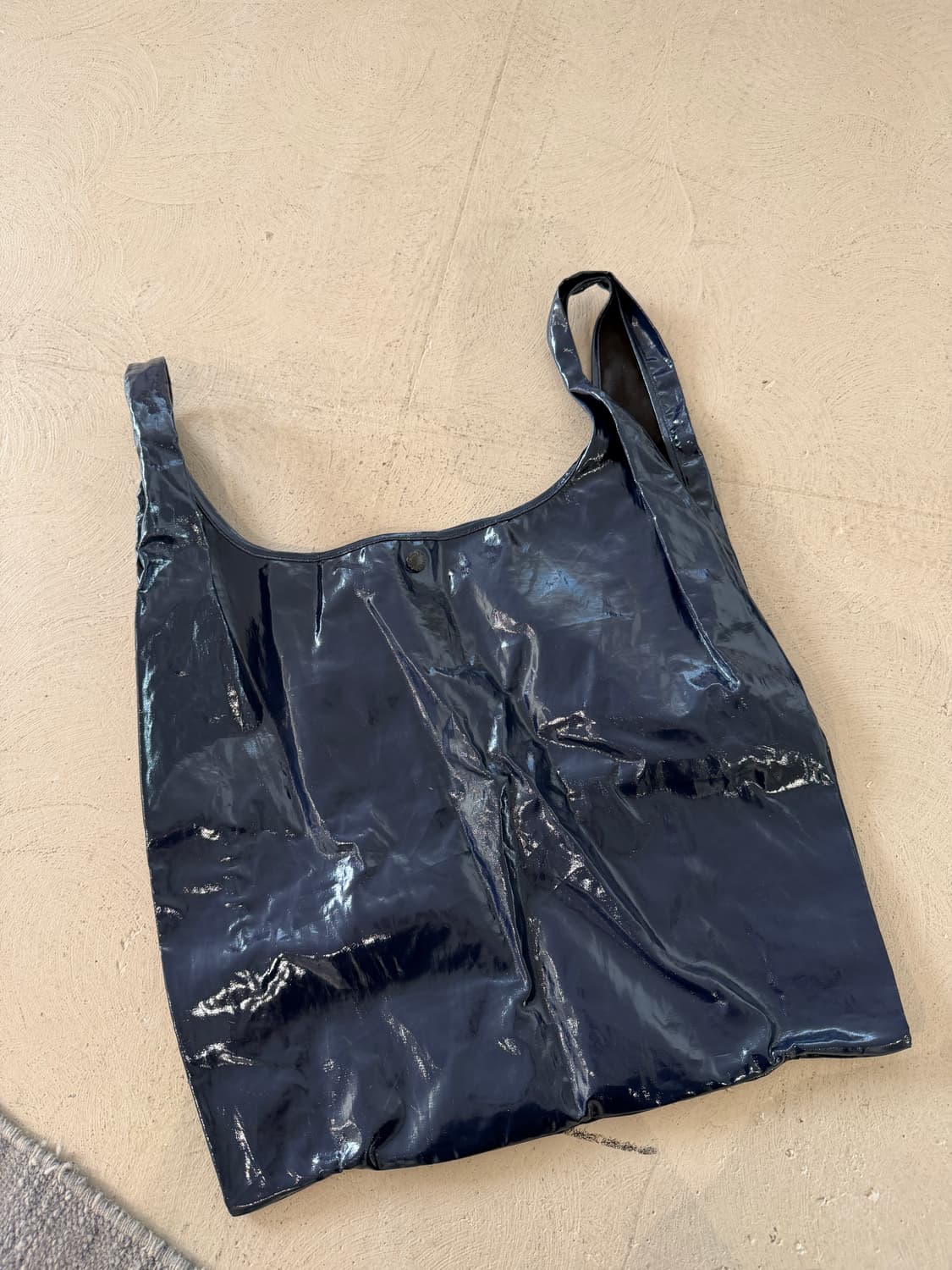 heritagefloss PATENT PLASTIC BAG / Navy 상품이미지6
