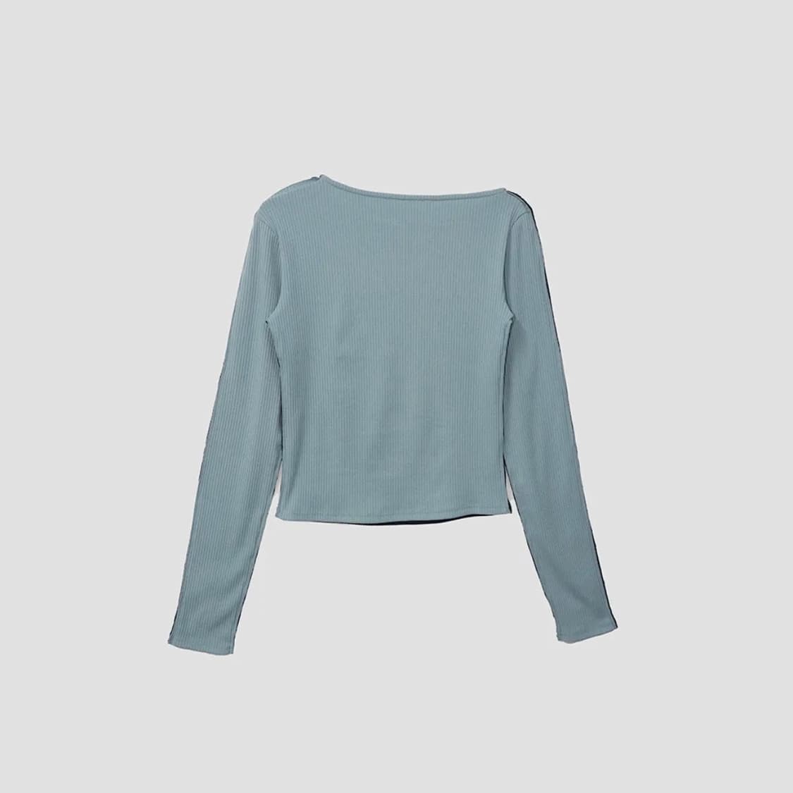 LONG SLEEVE TOP IN NAVY/MINT 상품이미지3