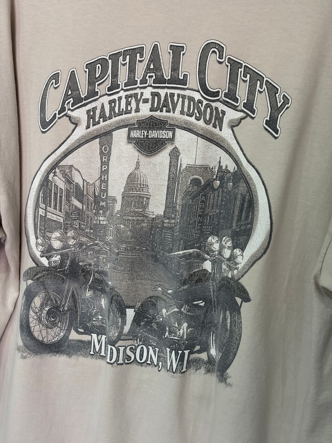 J73 할리데이비슨 프린팅 반팔 티셔츠 USA 상품이미지5