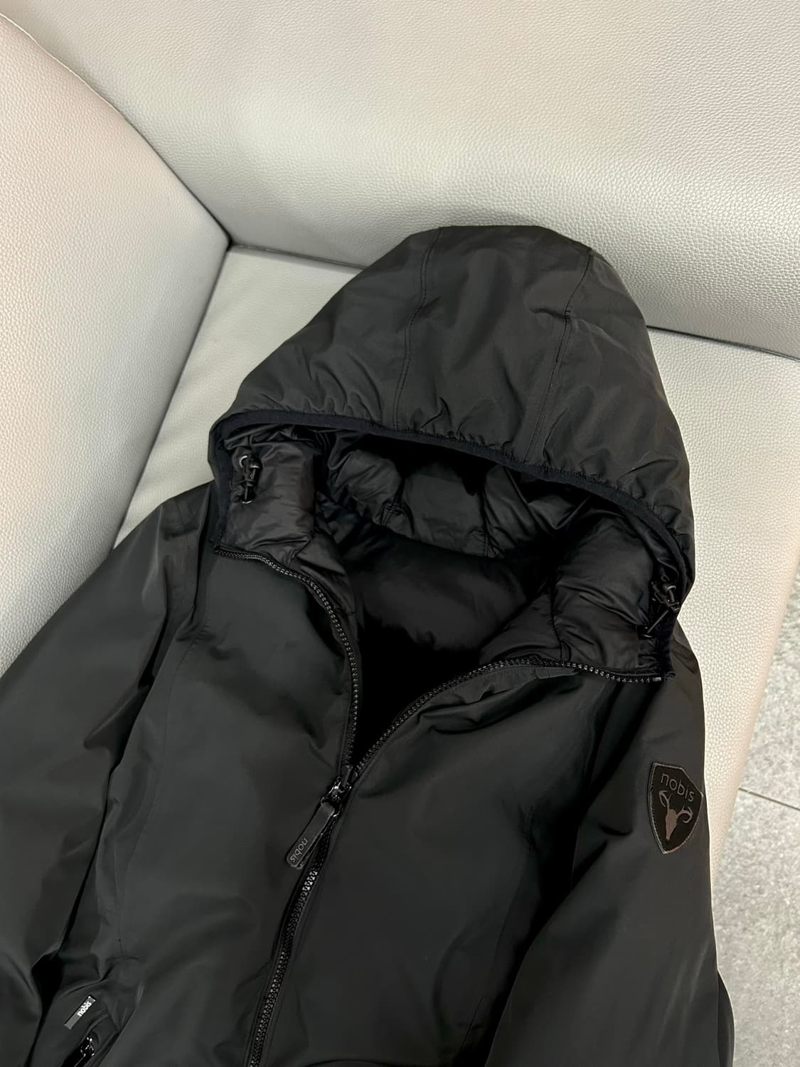 노비스 깁슨 리버시블 블랙 롱패딩(S) 상품이미지3