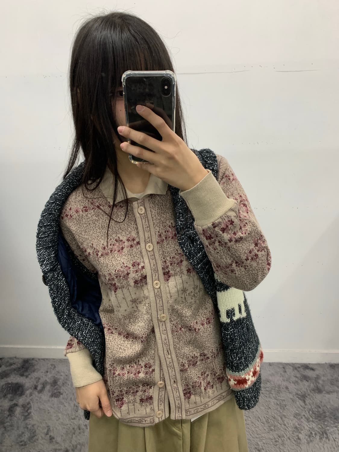 잔꽃 카라 가디건 상품이미지1