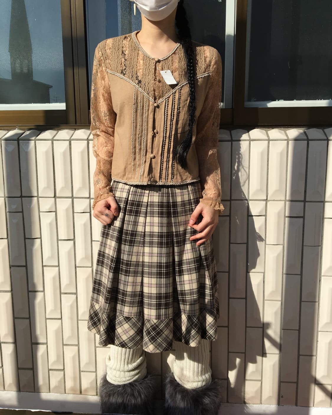 Lace trimming blouse 상품이미지1