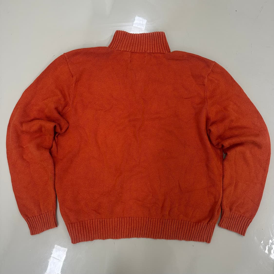 00s 폴로랄프로렌 오렌지 코튼 하프집업 니트 상품이미지5