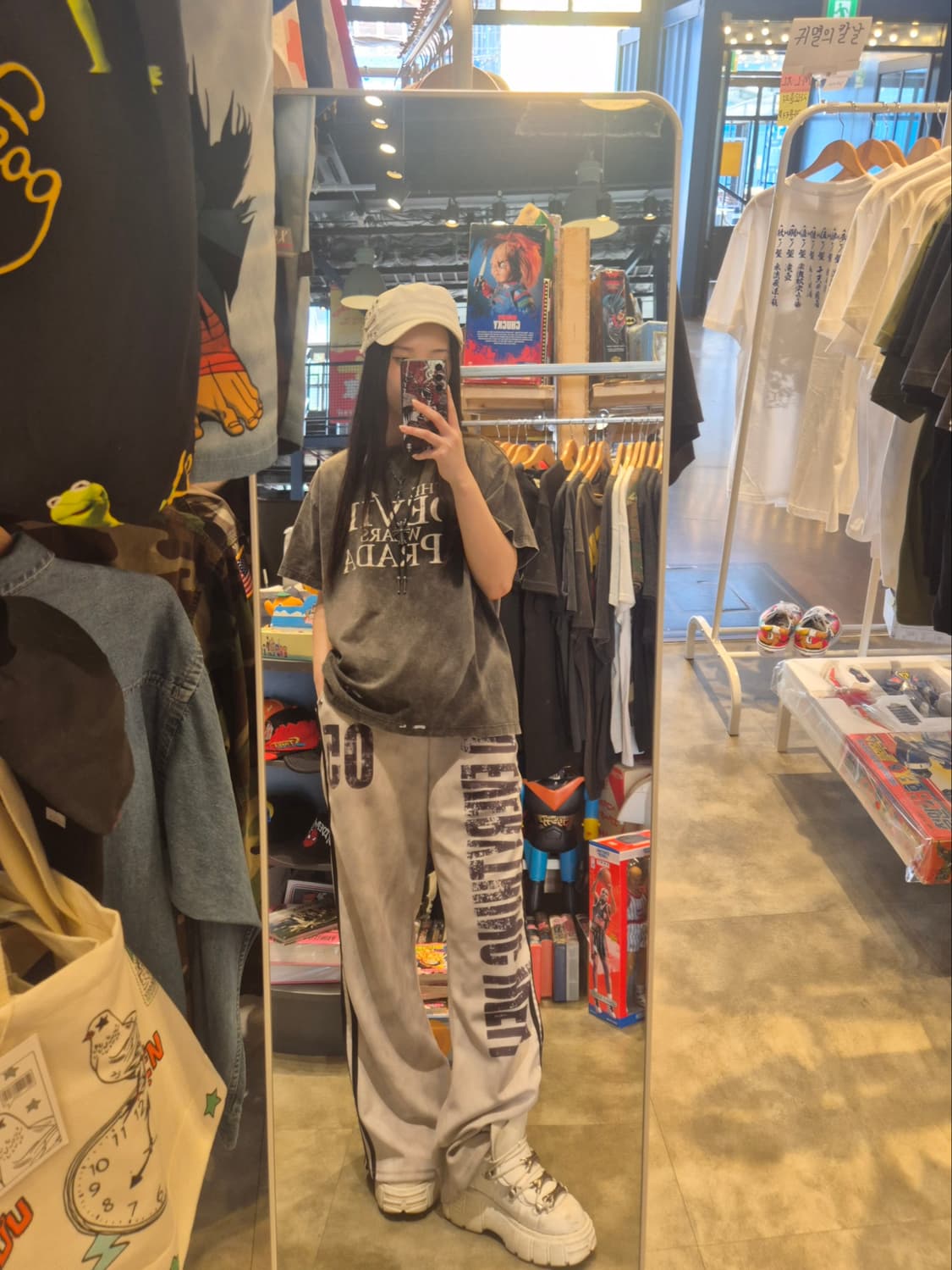 (새 상품) 악마는 프라다를 입는다 로고 프린트 빈티지 티셔츠 상품이미지4