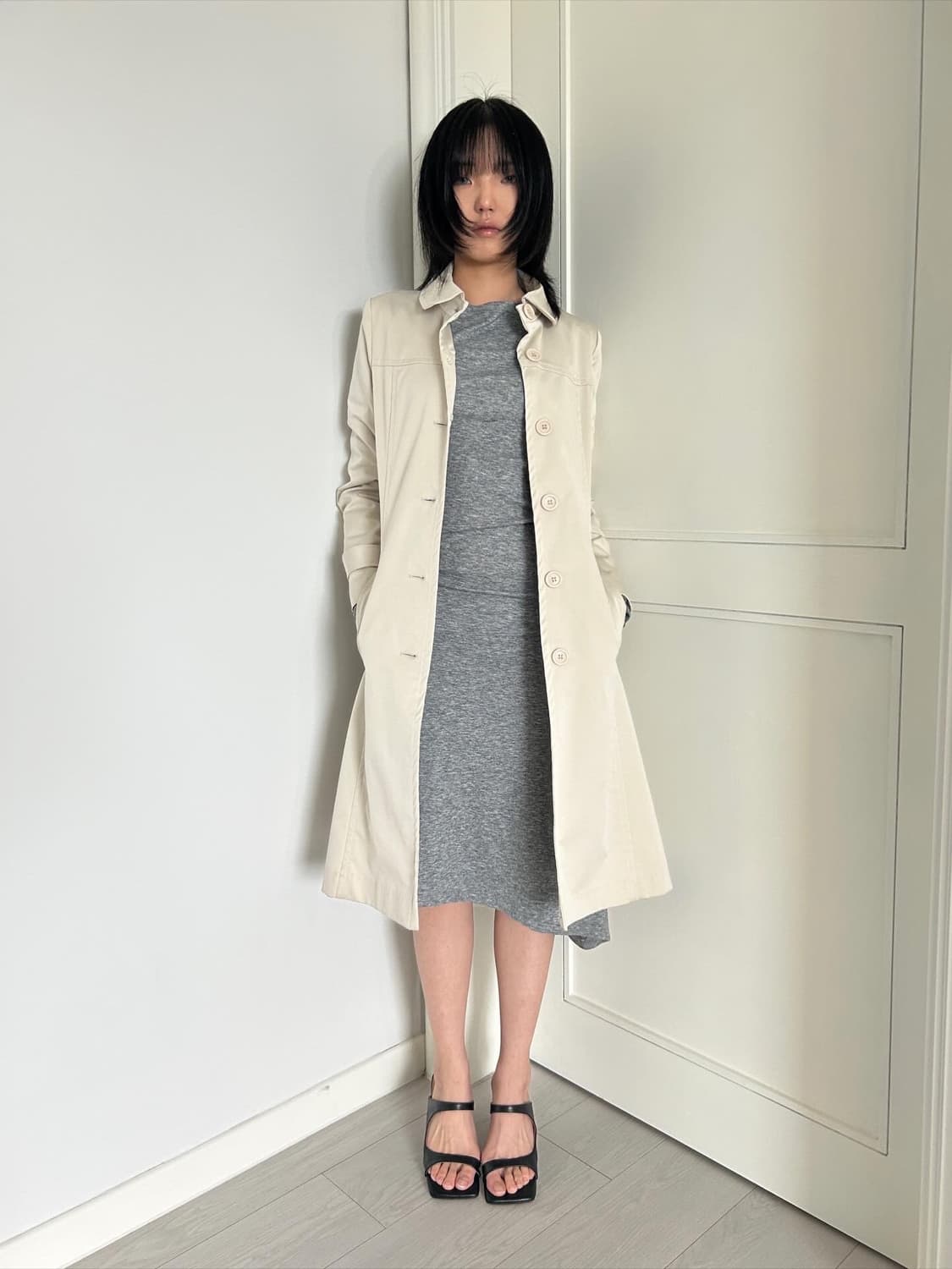 Rounded Collar Trench Coat / 빈티지 트렌치 코트 상품이미지1