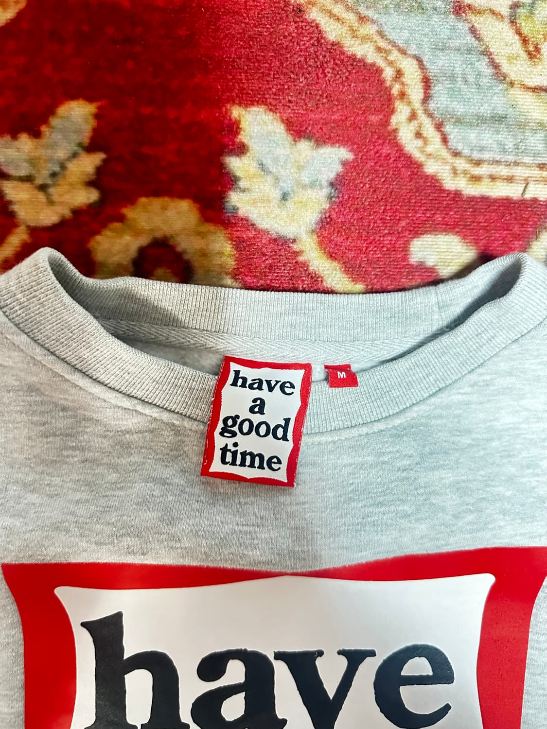 헤브어굿타임 로고 맨투맨 그레이 M 상품이미지2