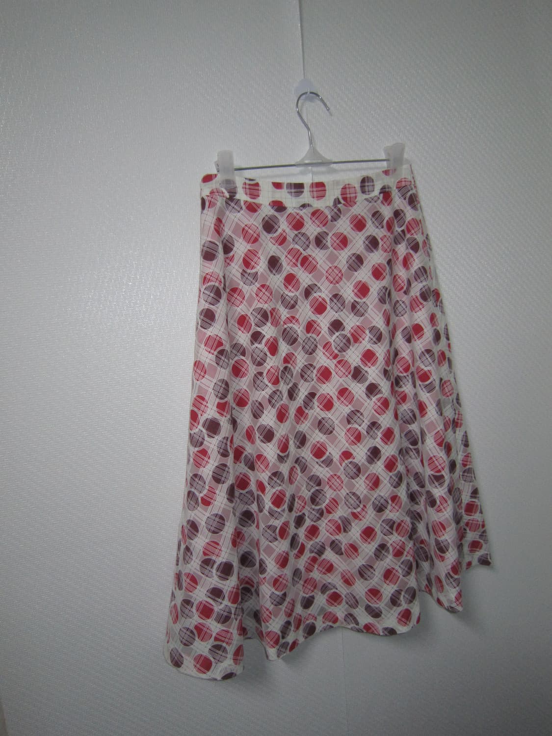 vintage dot check mid skirt 상품이미지5