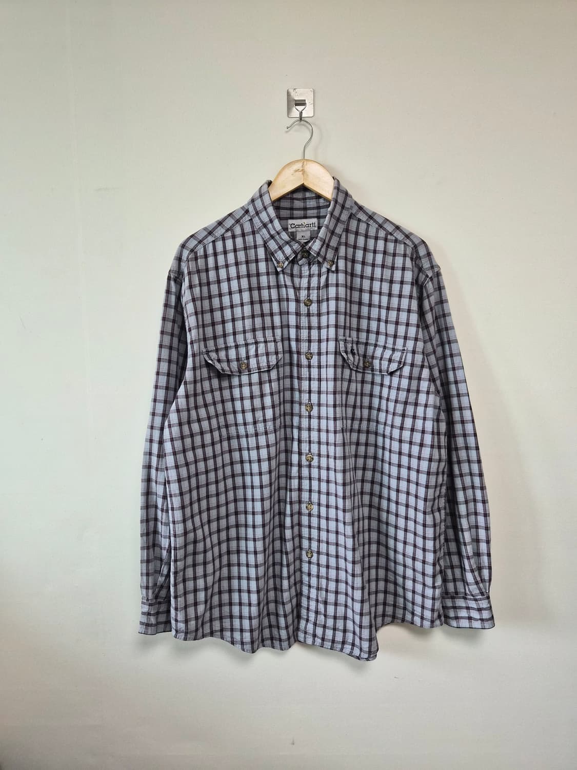 칼하트Carhartt 투포켓 체크 셔츠 XL - S441 상품이미지1