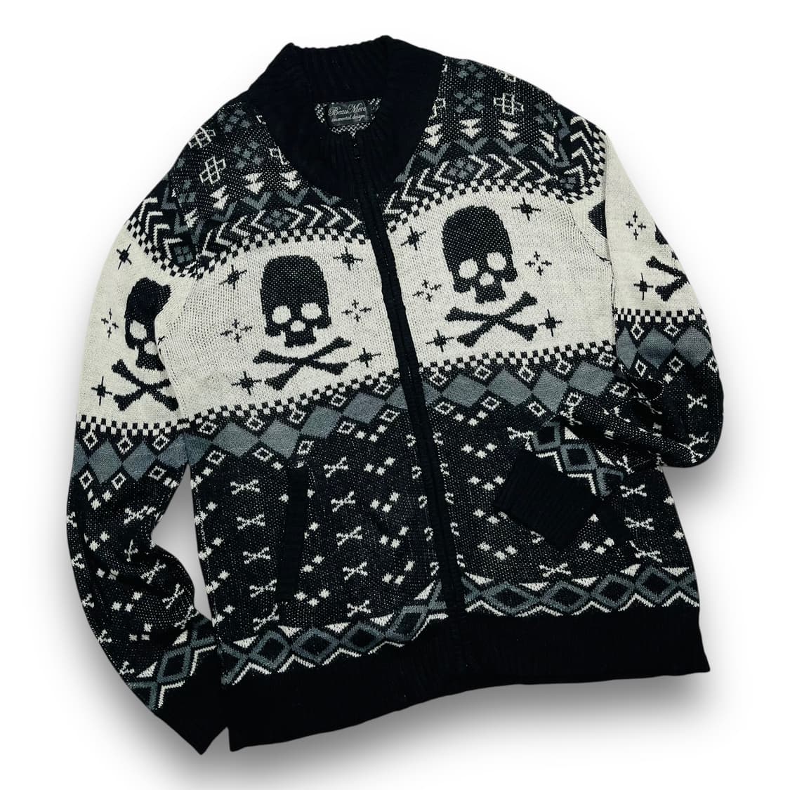 Beau Mere Punk skeleton knit zip-up 상품이미지2